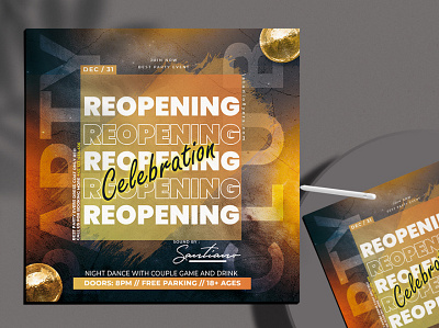 Reopening Night Free PSD Flyer Template club club flyer club night dj event flyer flyers free flyer free flyers freebie instagram post instagram template party psd flyer summer party