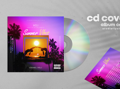 Summer Vibes Vol.2 CD Cover Free PSD Template album artwork album cover album cover design album covers cd artwork cd cover cd cover design cd design dj mixtape mixtape cover mixtapecover psd psd template template