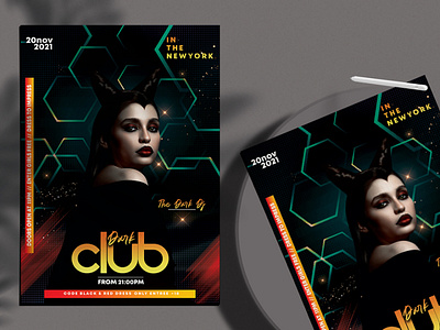 Dark Night Club Free PSD Flyer Template