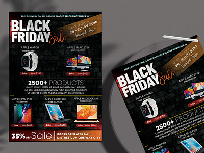 Mega Sale Black Friday Free PSD Flyer Template