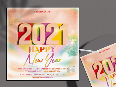 New Year 2021 Flyer Free PSD Template club club flyer club night event flyer flyer design flyer designer flyers freebie happy new year happy new year 2021 happynewyear instagram new year new year flyer new year party new years new years eve party