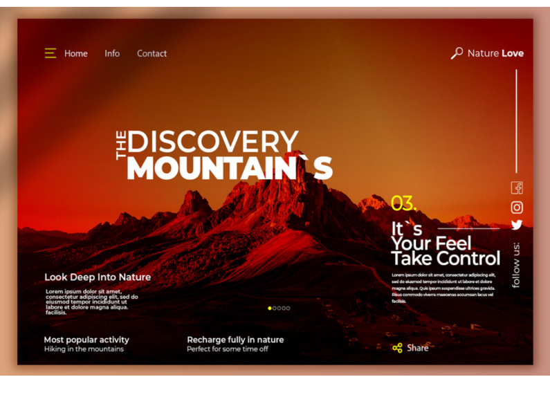 Nature Website Design UI Free PSD by Studio Flyers on Dribbble