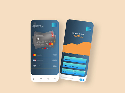 Mobile Wallet App UI Design Free PSD Template