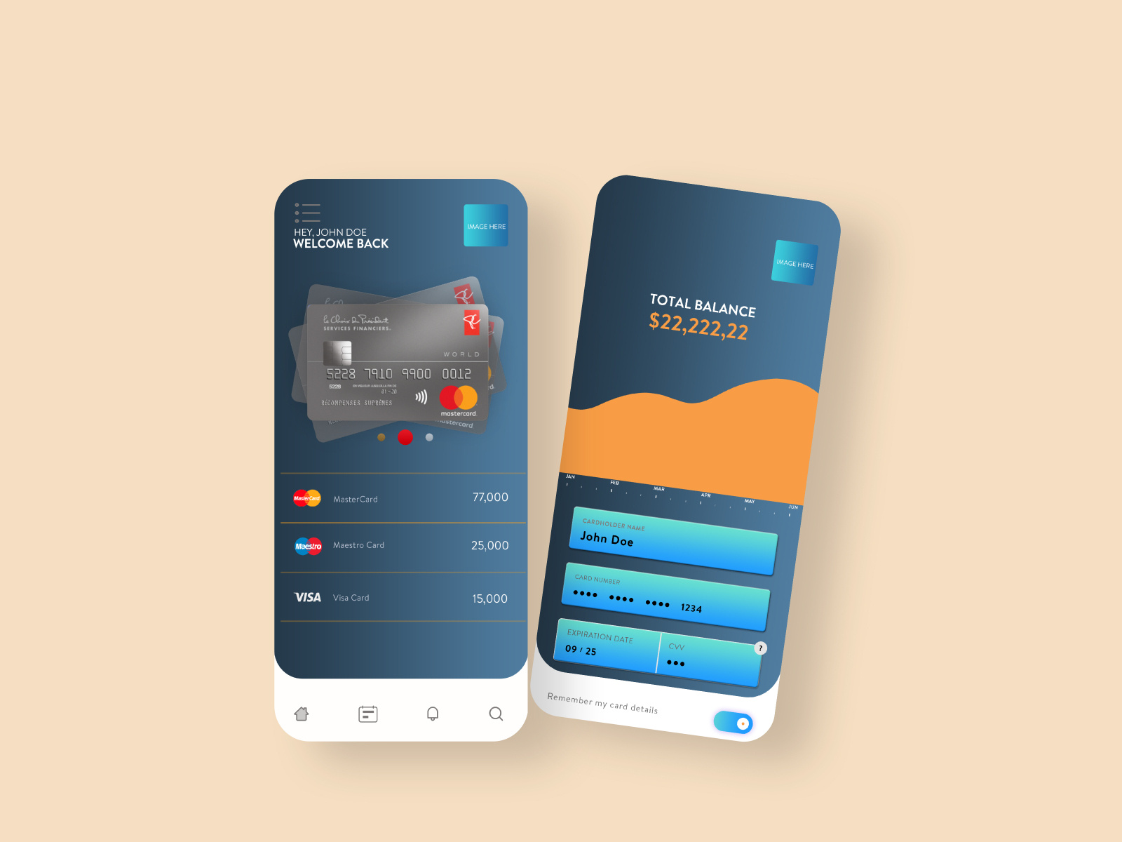 Mobile Wallet App UI Design Free PSD Template by Studio Flyers on Dribbble
