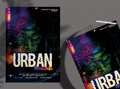 Urban Weekend Flyer Free PSD Template club club flyer club night clubbing clubbing flyer clubbing poster clubs dj event event flyer events flyer flyer artwork flyer design flyer template flyers freebie party summer party