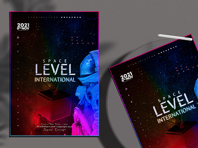 Space Concept Poster Free PSD Template club flyer dj event flyer flyers free flyer freebie party poster poster a day poster art poster design summer party