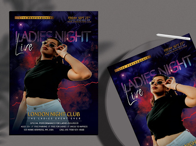 Ladies Event Night Party Flyer Free PSD Template club club flyer club night dj event flyer flyers freebie party summer party