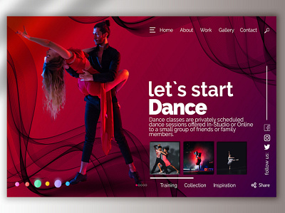 Dance Concept Design UI Free PSD Template art artwork design graphicdesign ui ui design ui web ui web design ui website uidesign uiux uiuxdesigner website website concept website design websites