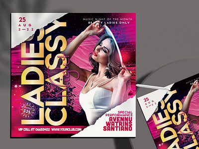 Ladies Classy Night Flyer Free PSD Template