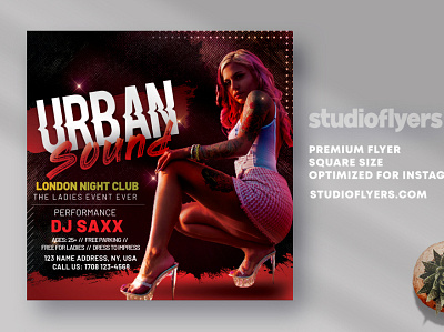 Urban Sound Club Party Flyer PSD Template club club flyer club night dj event flyer flyer design flyer designer flyers instagram party party flyer