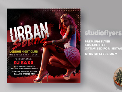 Urban Sound Club Party Flyer PSD Template