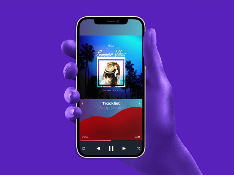 Song Cover Art Music Player Free PSD Template by Studio Flyers on Dribbble