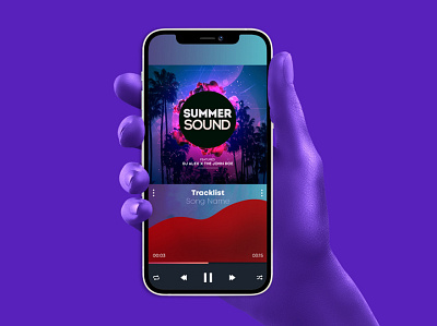 Summer Sound Music Player Cover Art Free PSD album art artwork cover dj graphic design graphicdesign itunes music music player photoshop playlist song spotify