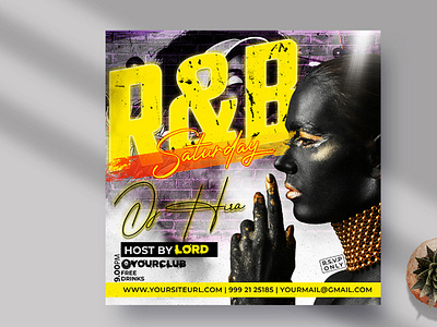 R&B Saturday Night Instagram Banner (PSD)