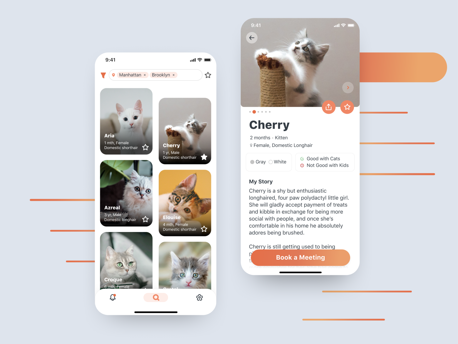 Pet Adoption App by ˗ˏˋ Emi Sato ˎˊ˗ on Dribbble