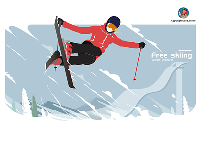 Skiing branding draw graffiti illustration illustrations nft nft crt skiing white winter