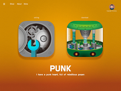 Punk Icon android drawing ico icon icon app illustration logo mobile puck setting