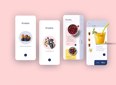 Food Mobile app design animation app art branding design graphic design illustration minimal ui ux