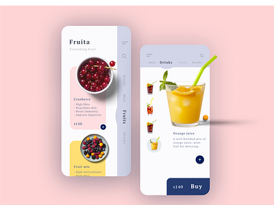 Food mobile app design