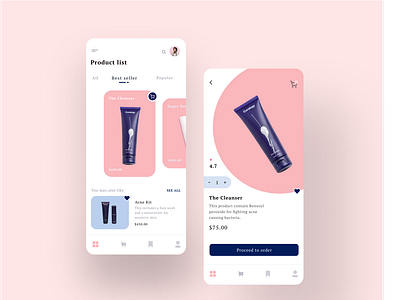 Beauty app app beauty branding design graphic design minimal productdesign ui uidesign ux vector