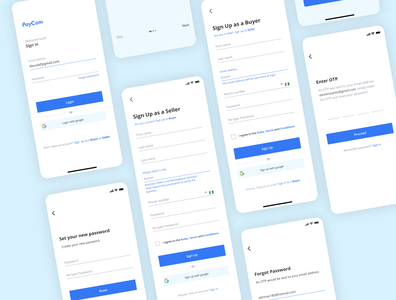 Payment app login design by Karen Iyakoregha on Dribbble