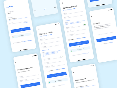 Payment app login design buyers fintech app forget password minimal payment app sellers sign in sign up simple clean interface simple design