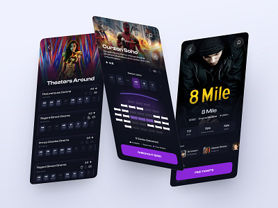Cinema Booking app cinema kino mobile ui ux visual design