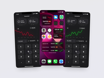 Currency Converter apple watch crypto currency design finance ios15 nft ui ux widget