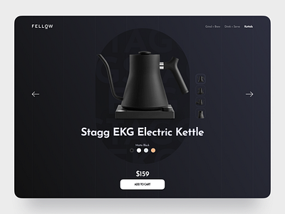 FELLOW kettle shop design e commerce kettle ui uiux ux web web design