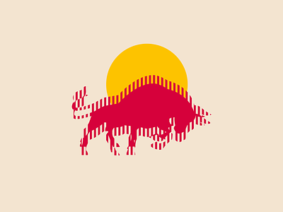 RedBull logo bull design flashy illsutrator illustration art logo red redbull sun yellow