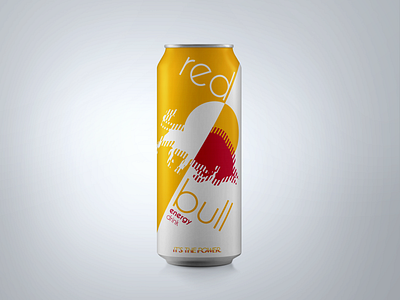 Red Bull Can bull can design energy energy drink illustration illustrator logo power red sun yellow