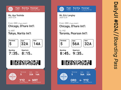 DailyUI 024 - Boarding Pass