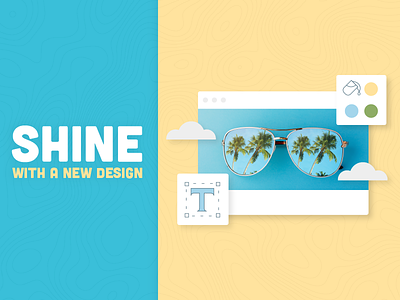 Shine With A New Design graphics illustration promo shine summer sunglasses vector