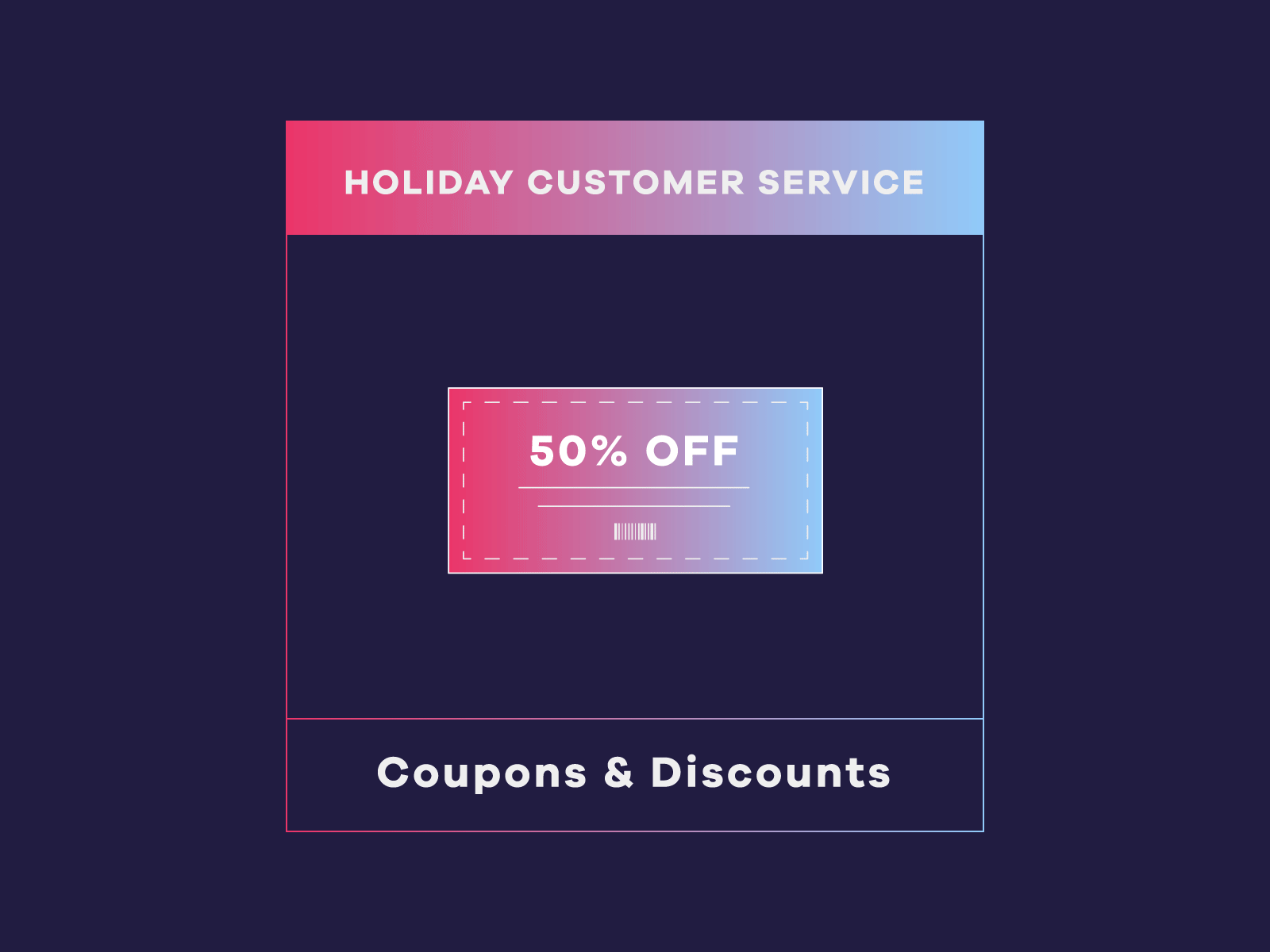 Holiday Support: Coupons animation coupons design discounts gradients holiday illustration motion support vector