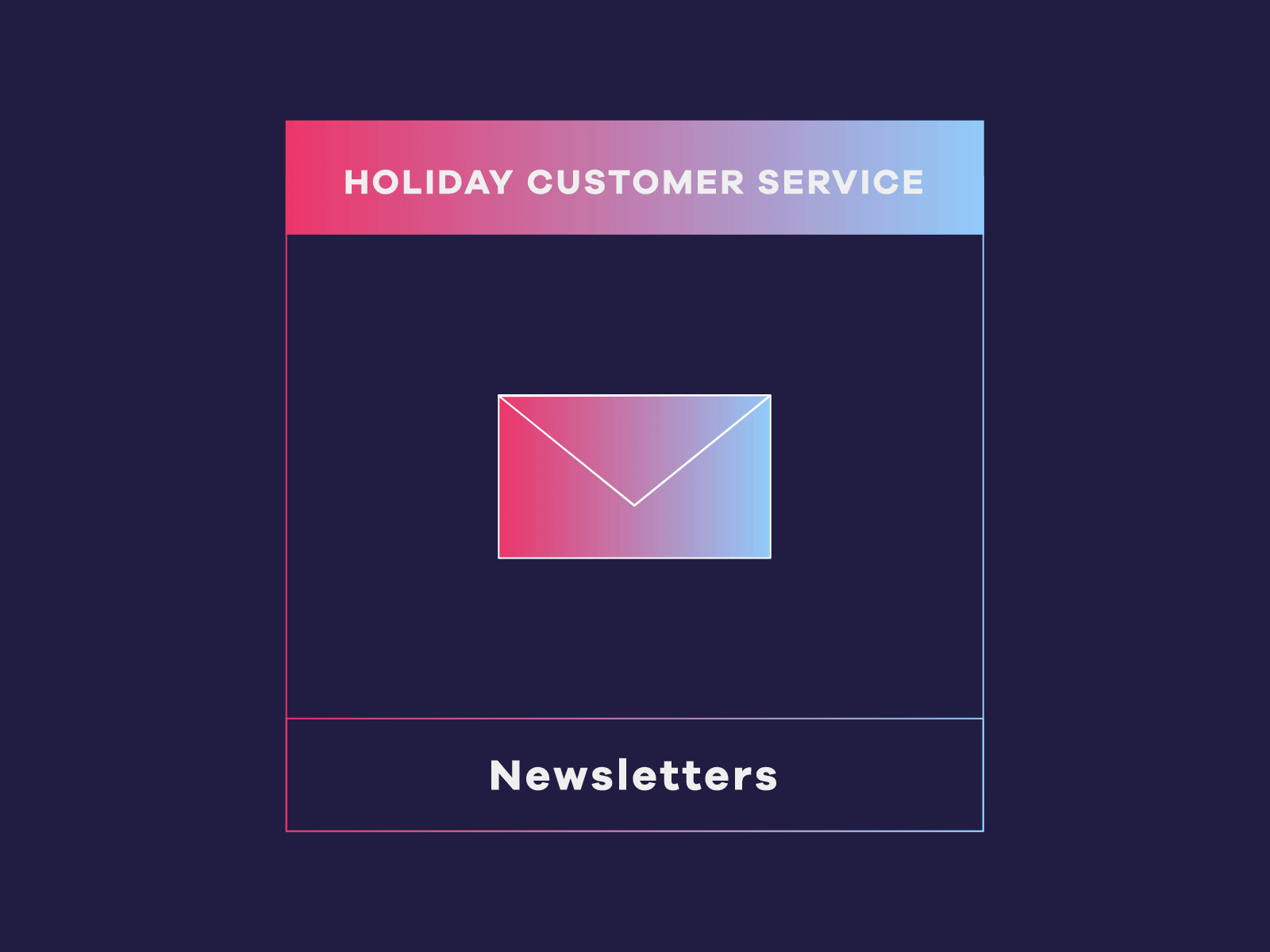 Holiday Support: Newslettters animation gradients graphic design illustration motion graphics socialmedia vector