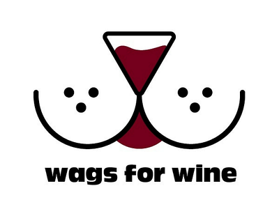 Wags for Wine Logo branding creative logo logo wine