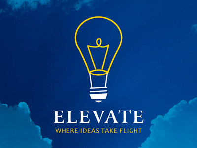 Elevate Logo Design brand identity branding daily logo challenge hot air balloon light bulb logo logo a day logo design