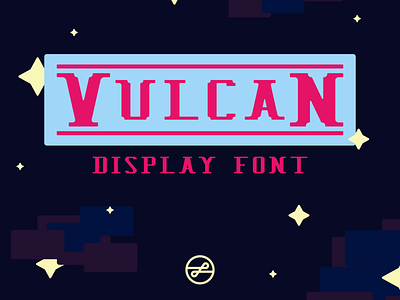 Vulcan Display Font 8bit design font gaming logo pixel pixelart retro retrofont typedesign typography videogames
