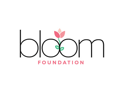 Logo for the Bloom Foundation art branding design icon illustrator logo minimal nonprofit type typography vector