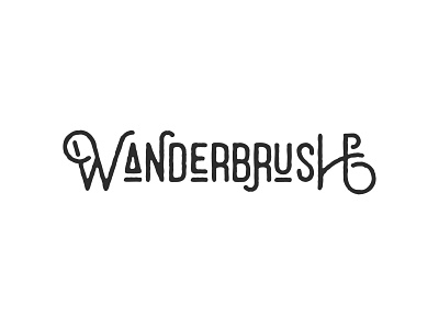 Logo for Wanderbrsuh art branding calligraphy design handlettering icon illustration logo minimal typography