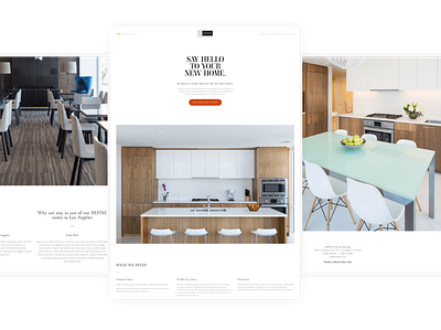 Website for Refine Corporate Housing art branding design illustration squarespace website website design