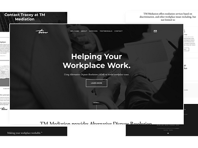 Website for TM Mediation Services art branding design illustration minimal squarespace typography website website design