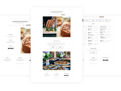 Website for Uplifter's Kitchen restaurant