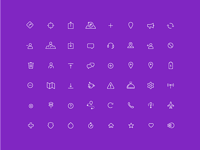 Life360 Icon Set flat icon icon set icons life360 line lines minimal thin