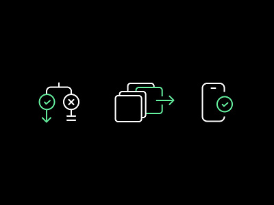 Icons for UX flows confirmation decision tree flow icon icons illustration illustrator line art selection ux