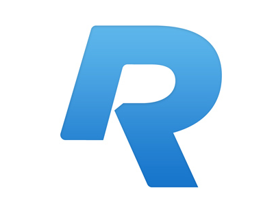 Realnetworks Rebrand blue branding gradient identity logo mark