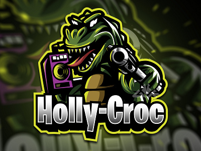 holly-croc Mascot Illustration