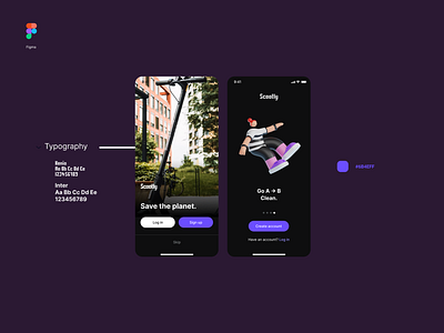 Scootly - Splash screen app design ui