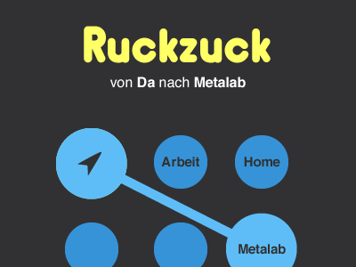 Ruckzuck app blue circle connect dots iphone lock routes ruck ruckzuck vienna wien yellow zuck
