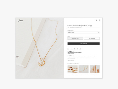 E-commerce product page dailyui e commerce jewelry ui webdesign